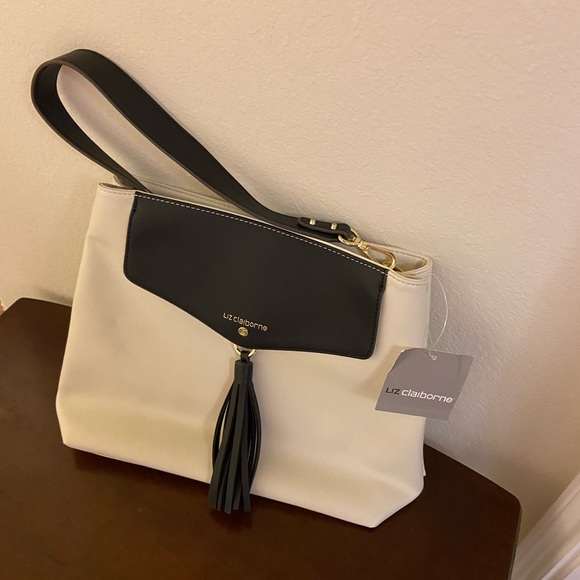 Liz Claiborne Handbags - Liz Claiborne black/white shoulder bag